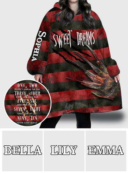 Sweet Dreams - Personalized Sweet Dreams Blanket Hoodie