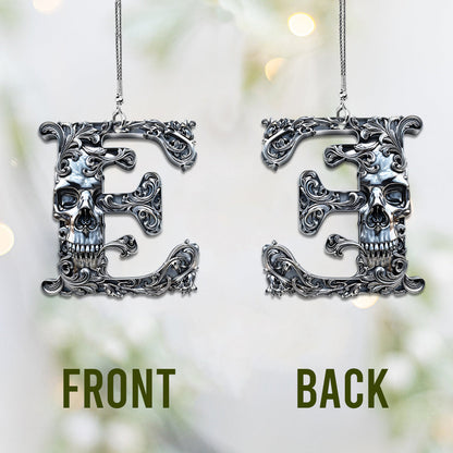 Skull Alphabet - Personalized Skull Car Ornament