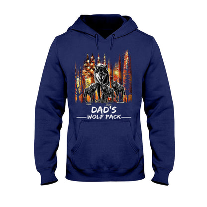 Dad's Wolf Pack - Personalized Father T-shirt And Hoodie