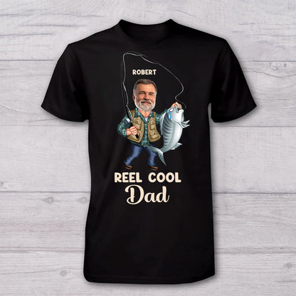 Reel Cool Dad - Personalized Fishing T-shirt And Baby Onesie
