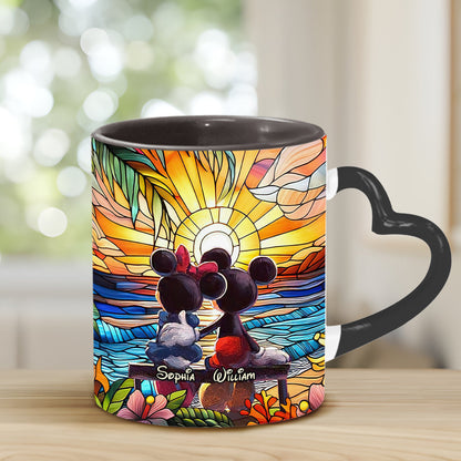 You And Me We Got This - Personalized Mouse Heart Handle Mug