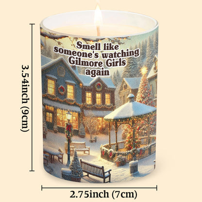 Smell like someone's watching Gilmore Girls again - Personalized Candle With Wooden Lid