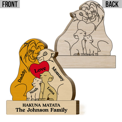 Hakuna Matata - Personalized Mouse Shaped Wooden Puzzle