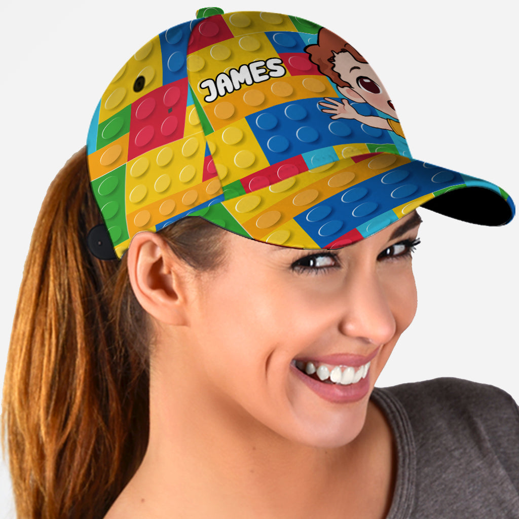 Colorful Puzzle Pieces - Personalized Kid Classic Cap
