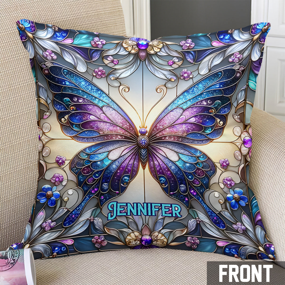 Love Butterflies - Personalized Butterfly Throw Pillow