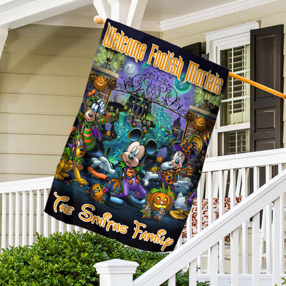 Welcome Foolish Mortals - Personalized Mouse House Flag