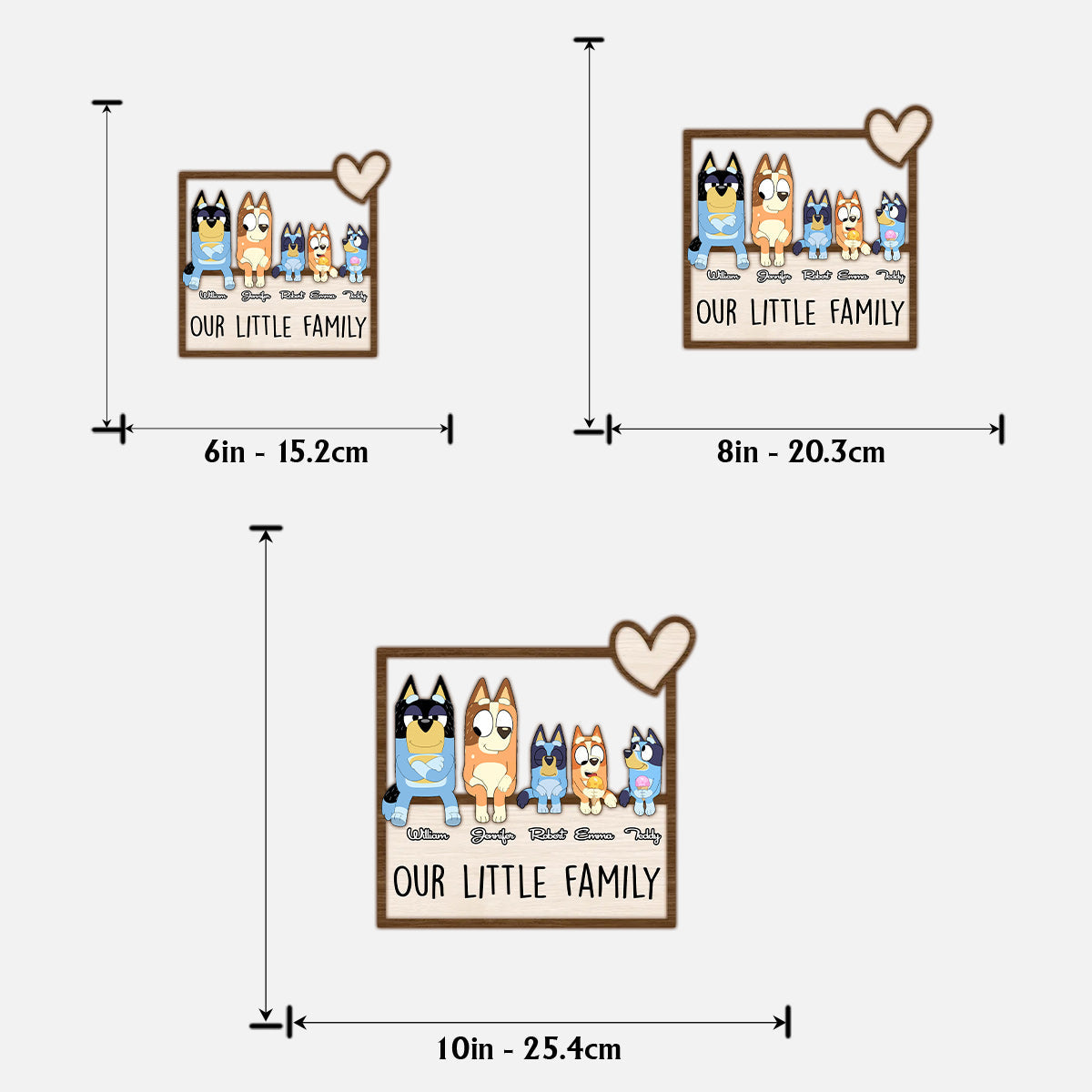 Family Forever - Personalized 2 Layered Wood Sign / Wood Plaque