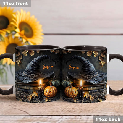 A Witch's Autumn Ritual - Personalized Witch Accent Mug