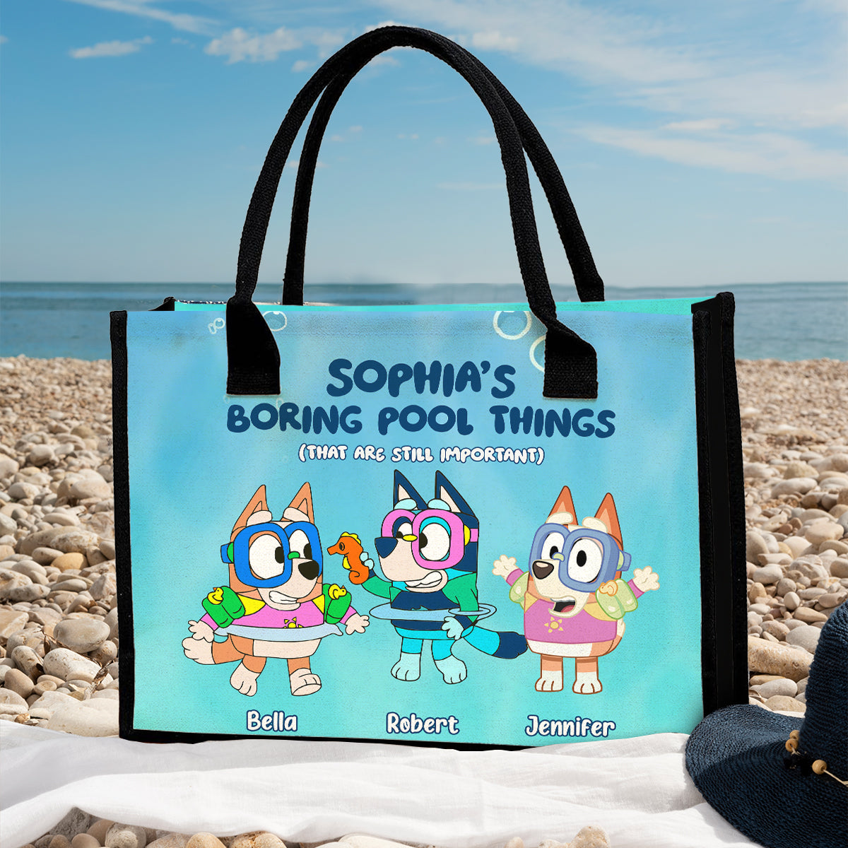 Boring Pool Things - Personalized Canvas Tote Bag