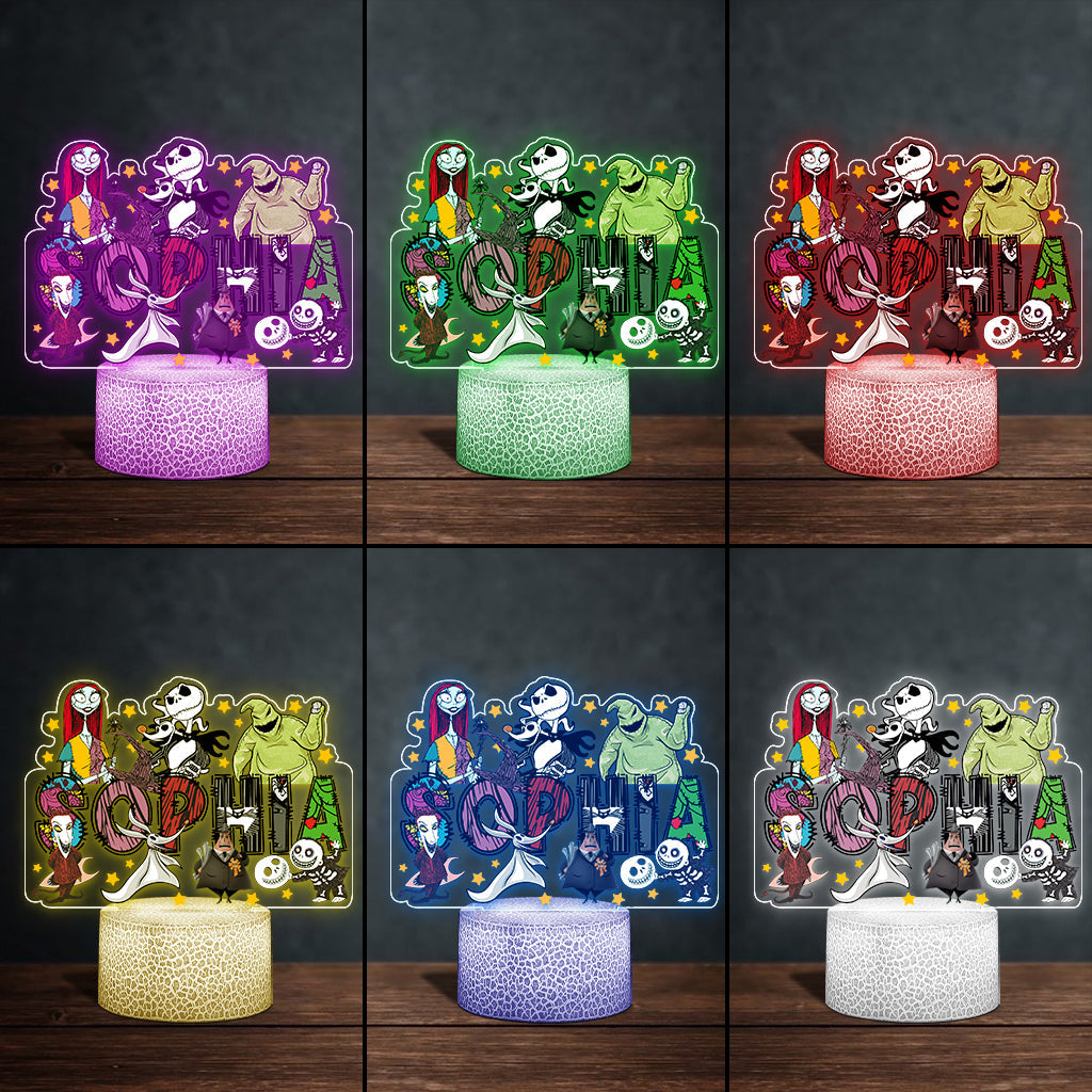 The Nightmare - Personalized Nightmare Shaped Plaque Light Base