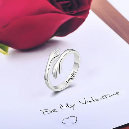 Custom Text - Personalized Hug Ring
