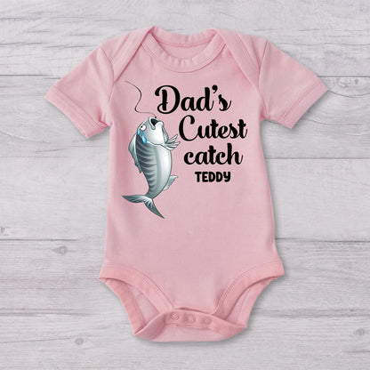 Reel Cool Dad - Personalized Fishing T-shirt And Baby Onesie