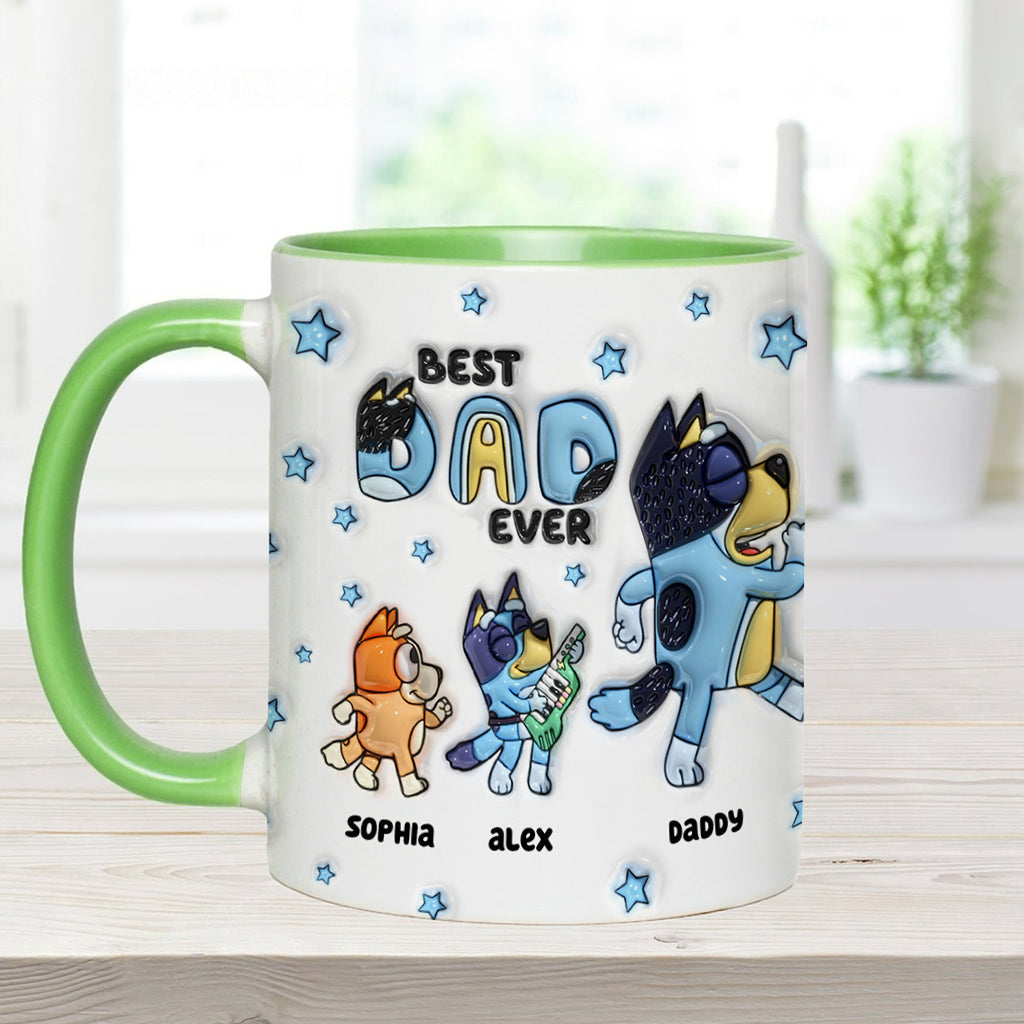 Best Dad Ever - Personalized Father Accent Mug