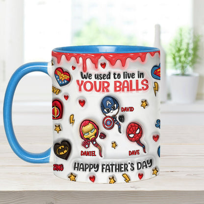 Happy Father's Day - Personalized Marvelous Universe Accent Mug