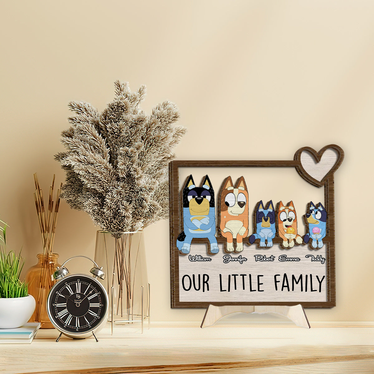 Family Forever - Personalized 2 Layered Wood Sign / Wood Plaque