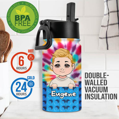 Let's Go Build - Personalized Family Kids Water Bottle
