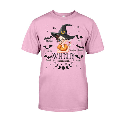 Witchy Mama Grandma - Personalized Witch T-shirt And Hoodie