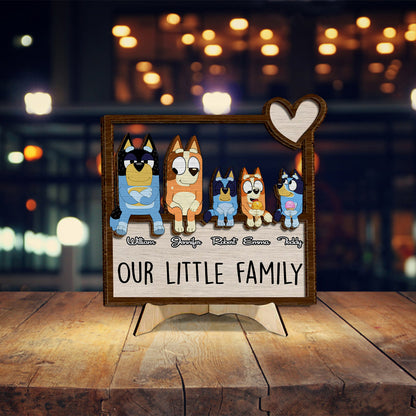 Family Forever - Personalized 2 Layered Wood Sign / Wood Plaque