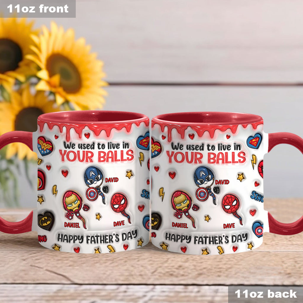 Happy Father's Day - Personalized Marvelous Universe Accent Mug
