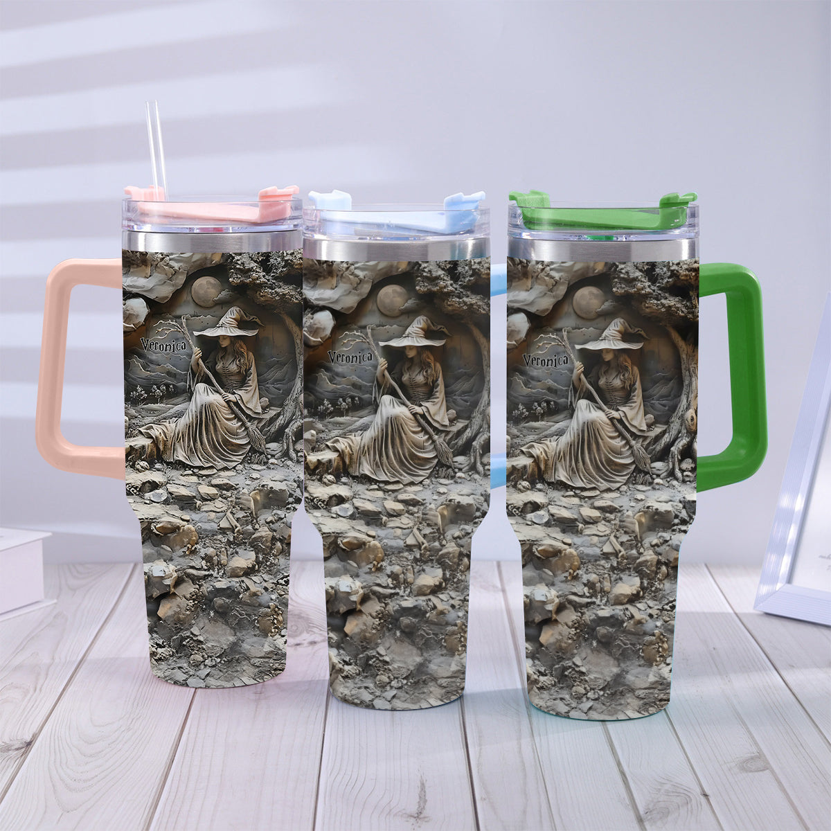 Beautiful Witch - Personalized Witch Tumbler With Handle