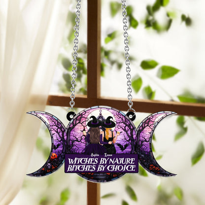 We Are Not Sugar & Spice - Personalized Witch Window Hanging Suncatcher Ornament