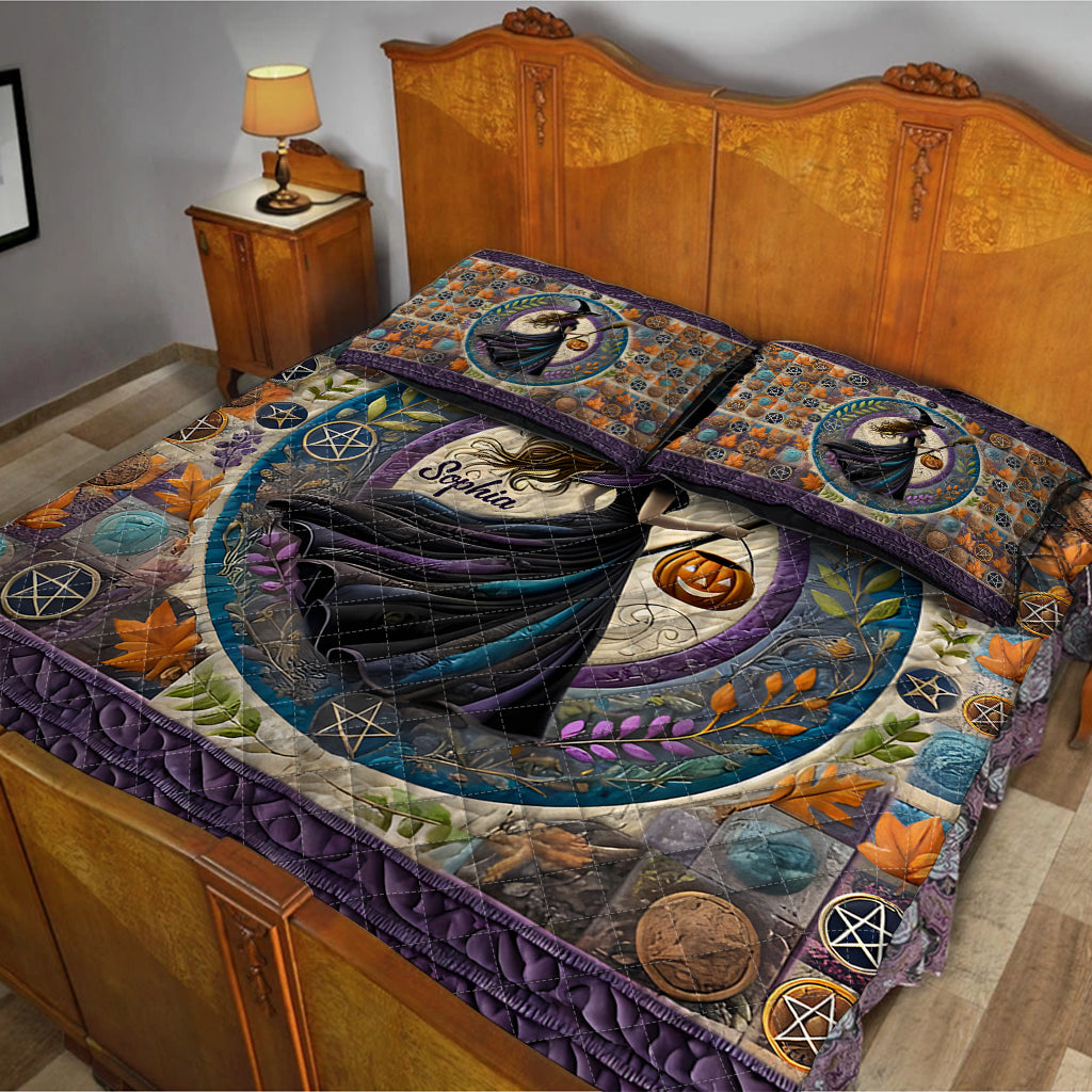 Beautiful Witch - Personalized Witch Quilt Set