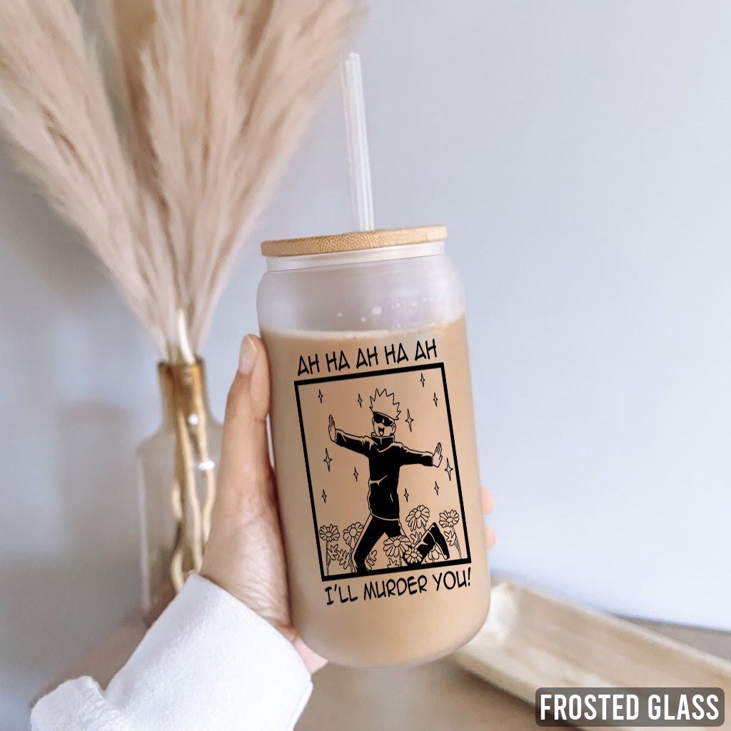 Anime Funny Ah Ha Ha - Personalized Can Glass