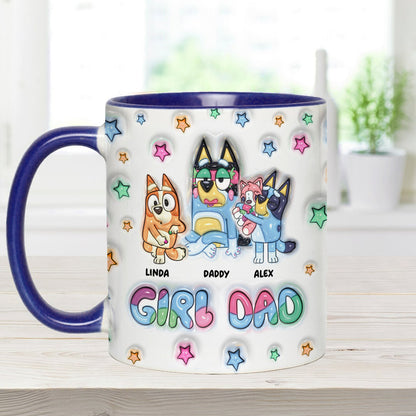 Girl Dad - Personalized Father Accent Mug