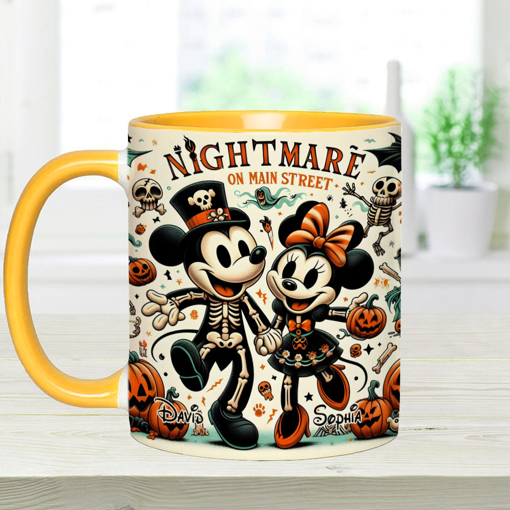 Nightmare On Main Street - Personalized Mouse Accent Mug