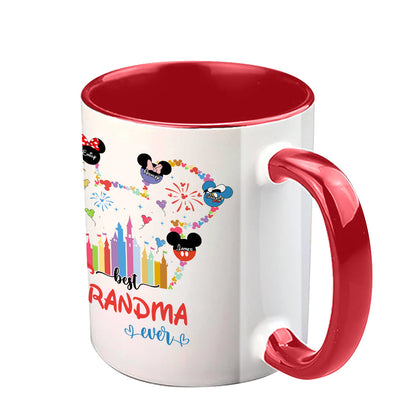 Best Grandma Mom Ever - Personalized Mouse Accent Mug