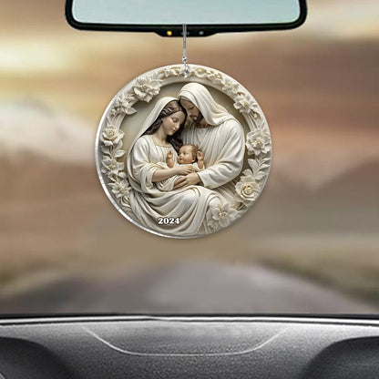 Pure White - Personalized Christian Car Ornament