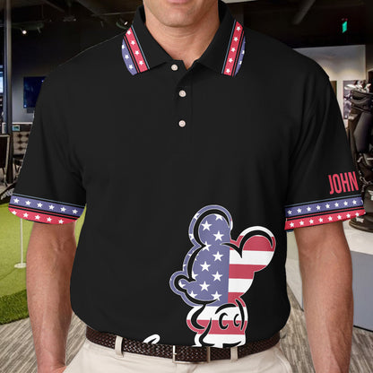 Happy 4th Of July Mouse - Personalized Independence Day/ 4th of July Polo Shirt