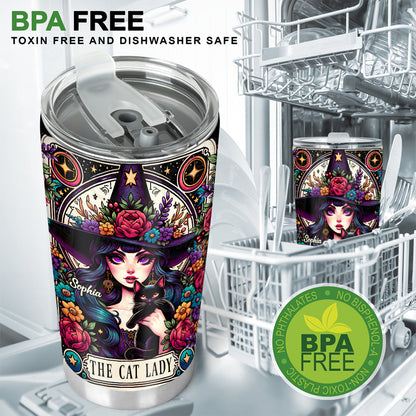 The Cat Lady - Personalized Witch Tumbler