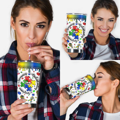 Autism Awareness - Personalized Autism Awareness Tumbler