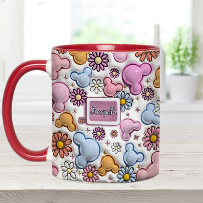 Foral Sping Disney - Personalized Mouse Accent Mug