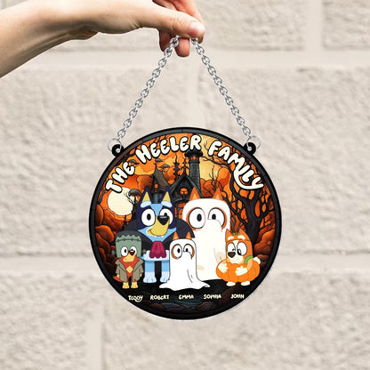 Happy Halloween - Personalized Window Hanging Suncatcher Ornament