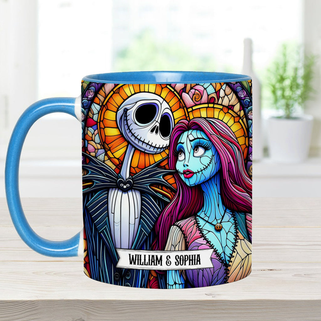 Jack And Sally - Personalized Nightmare Accent Mug