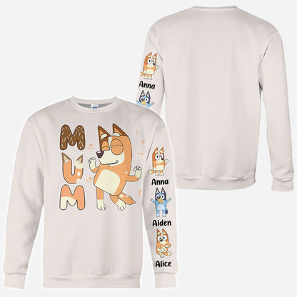 Cool Mum Dad Aunt Uncle Nana Grandpa Custom Title And Kids - Personalized All Over Shirt