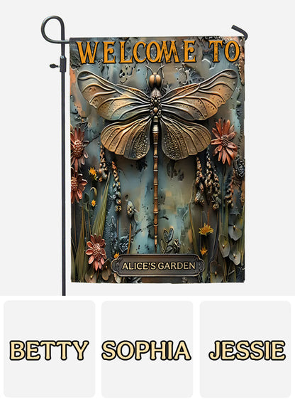Stunning Dragonfly - Personalized Gardening Garden Flag