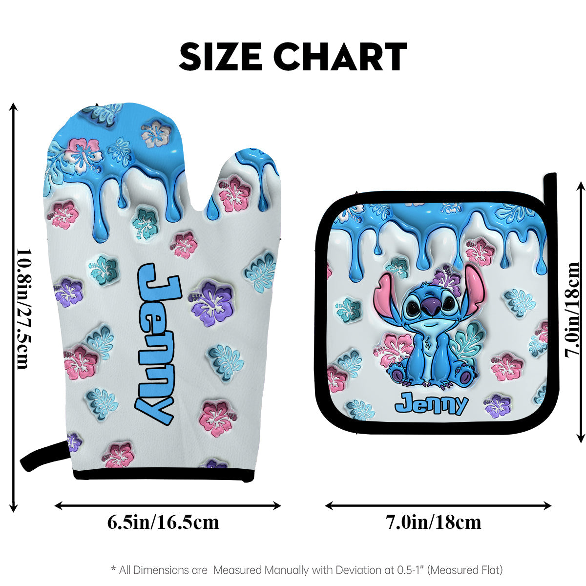 Ohana Means Family - Personalized Ohana Oven Mitts & Pot Holder Set