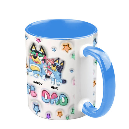 Girl Dad - Personalized Father Accent Mug