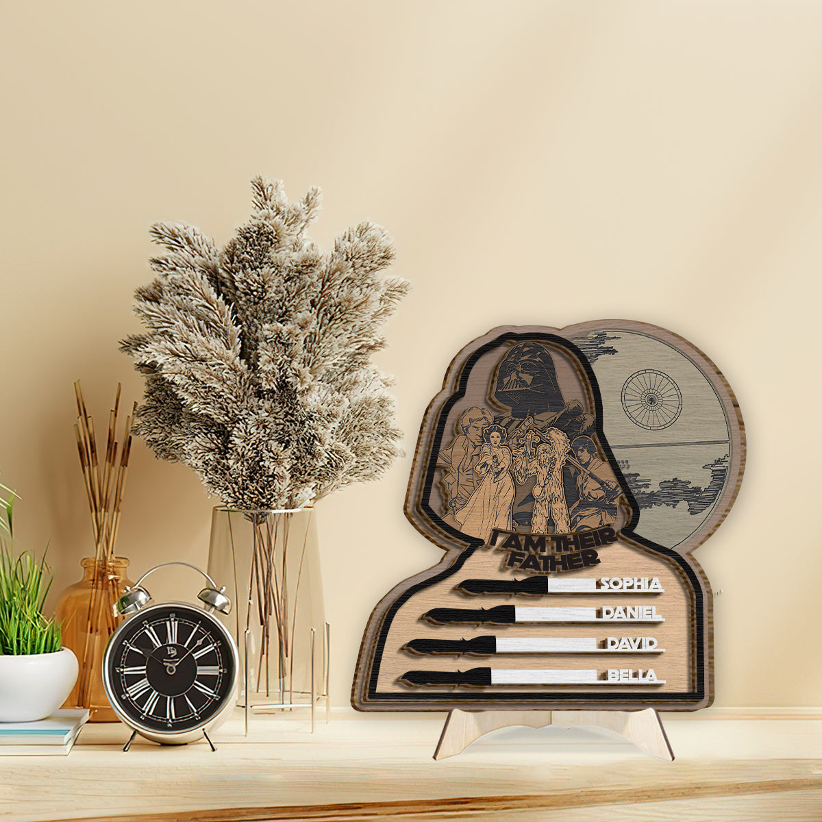 I Am Their Father - Personalized Father 2 Layered Wood Sign / Wood Plaque