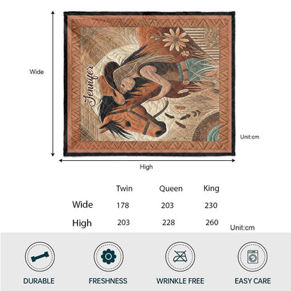 Horse Lovers - Personalized Horse Quilt