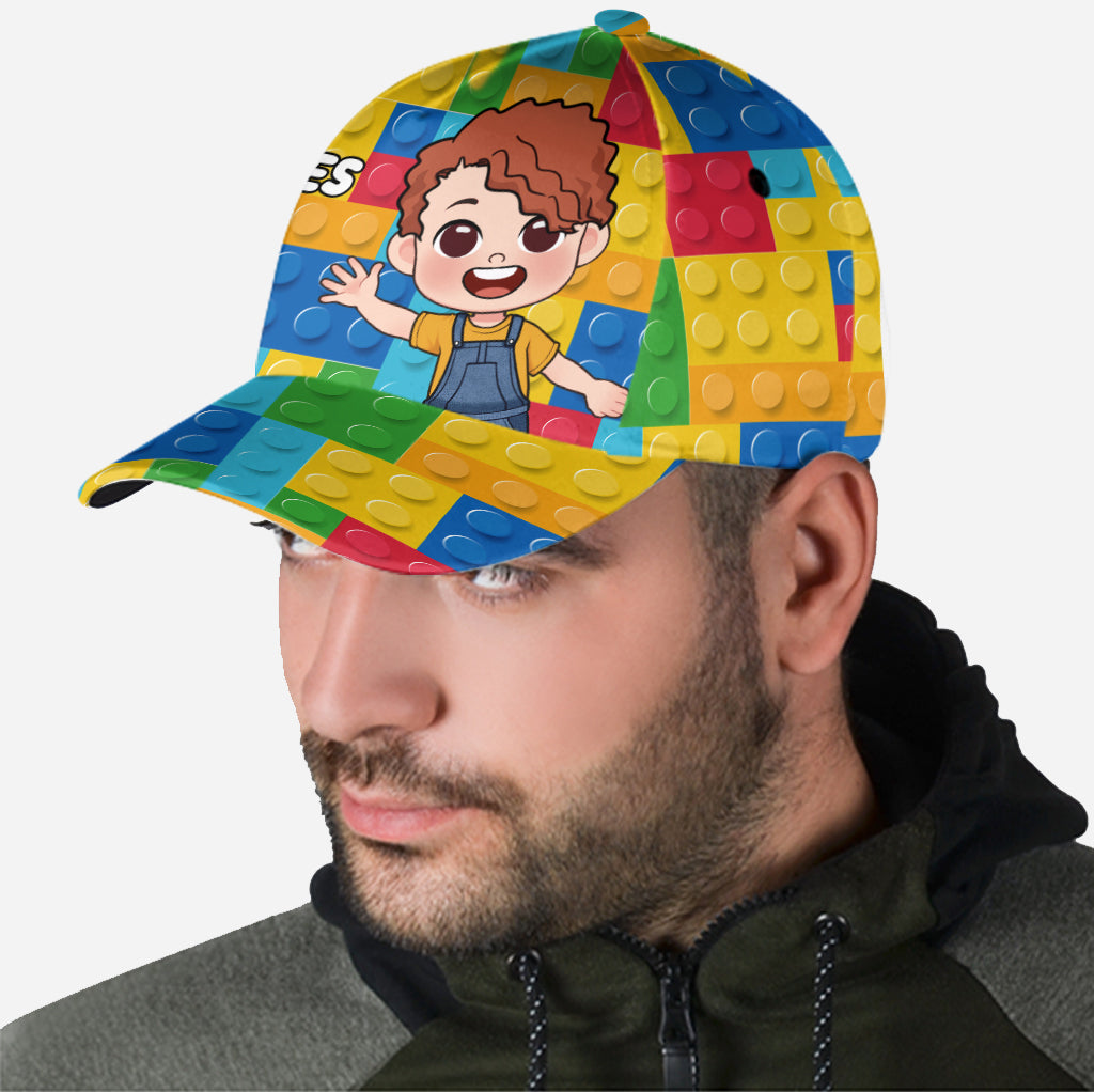 Colorful Puzzle Pieces - Personalized Kid Classic Cap