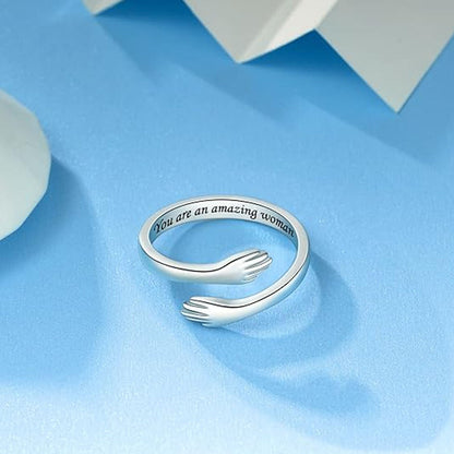 Custom Text - Personalized Hug Ring