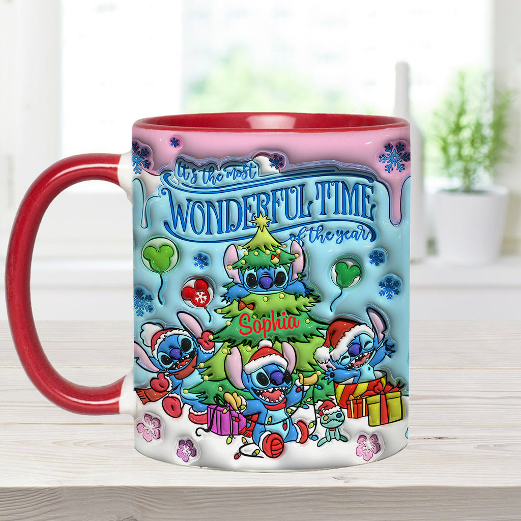 Merry Stitchmas - Personalized Ohana Accent Mug