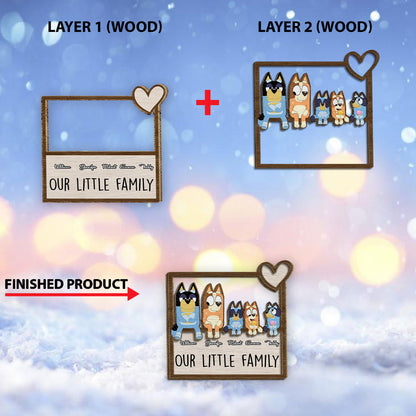 Family Forever - Personalized 2 Layered Wood Sign / Wood Plaque