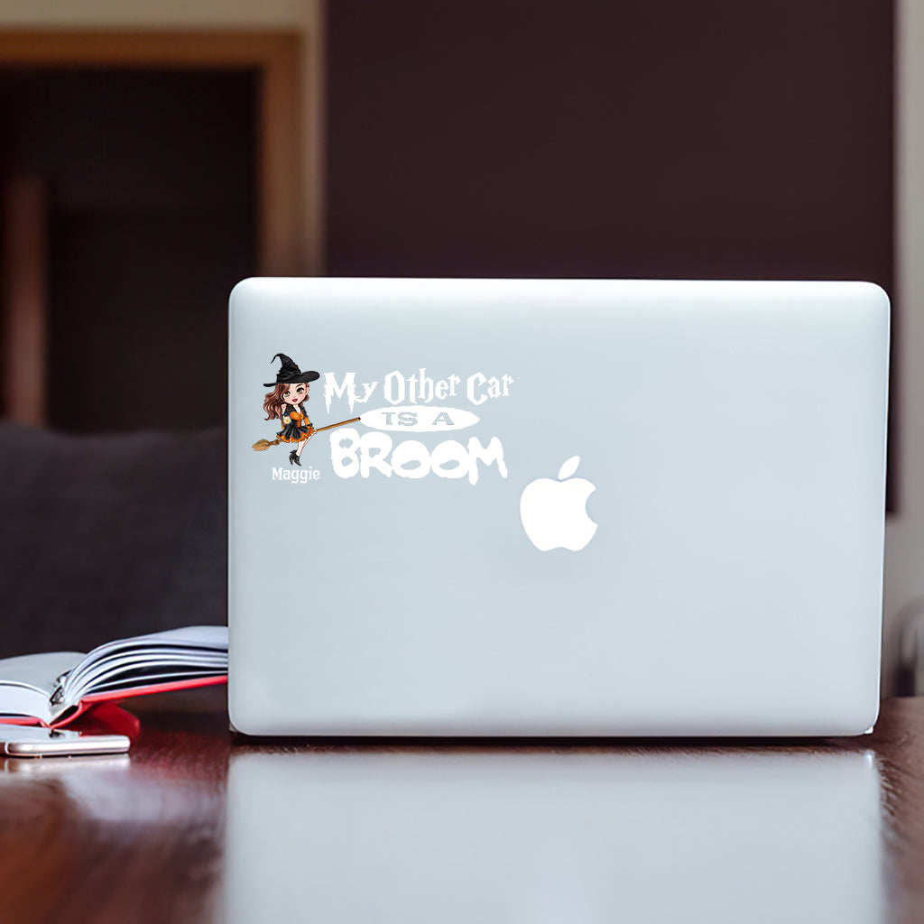 My Other Car Is A Broom - Personalized Witch Decal Full