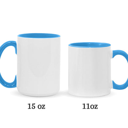 It's Not A Dad Bod It's A Father Figure Cute Blue Dog - Personalized Father Accent Mug