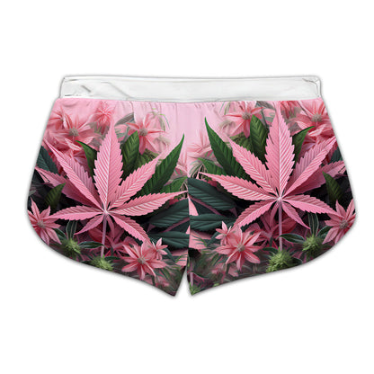 Pink Stoner Chick - Personalized Weed Hollow Tank Top and Women Shorts